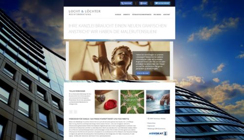 Webseite und Homepage in WordPress für Anwälte
