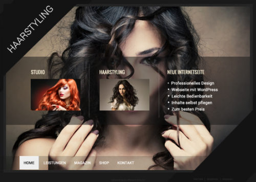 Internetseite für Hairstyling, Salon, frisur, friseur, coiffeur 3