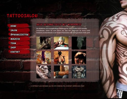 Tattoo Webdesign Internetseite erstellen